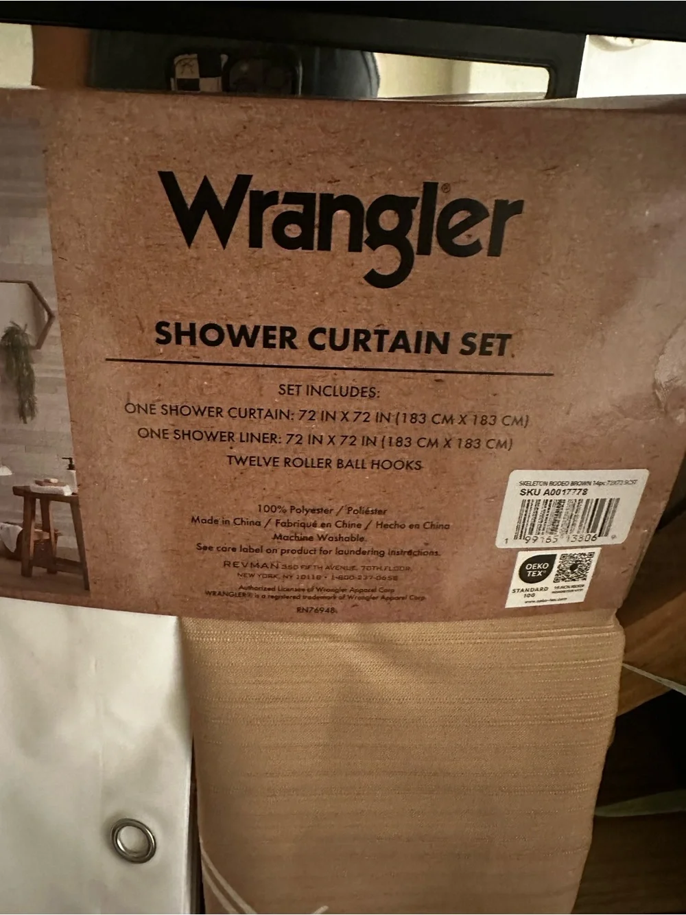 Wrangler Halloween Shower Curtain